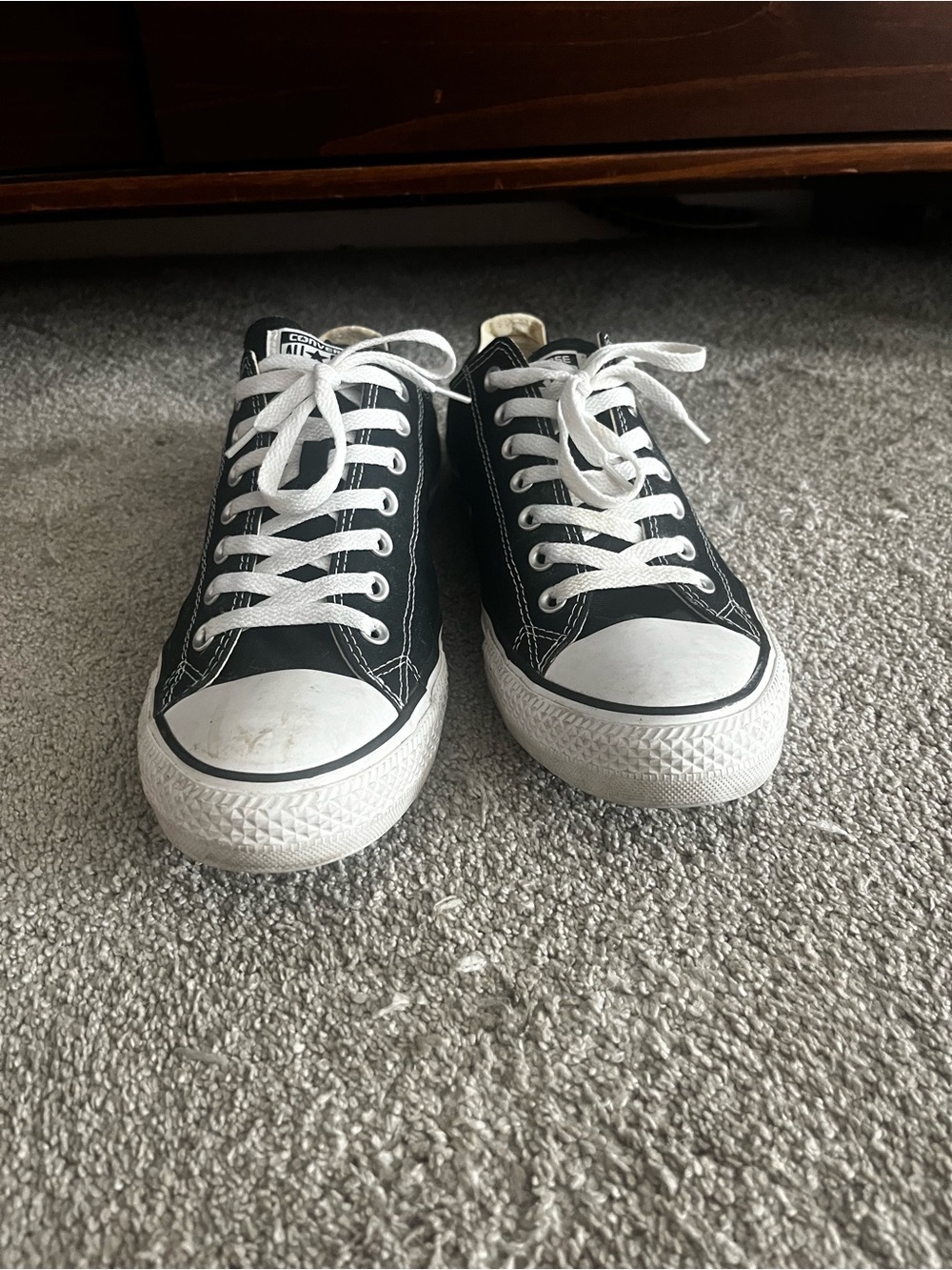 Classic Black Low-Top Canvas Sneakers - Men's - Picture 4 of 5